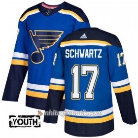 Barn Ishockey St. Louis Blues Tröja Jaden Schwartz 17 Adidas 2017-2018 Blå Authentic